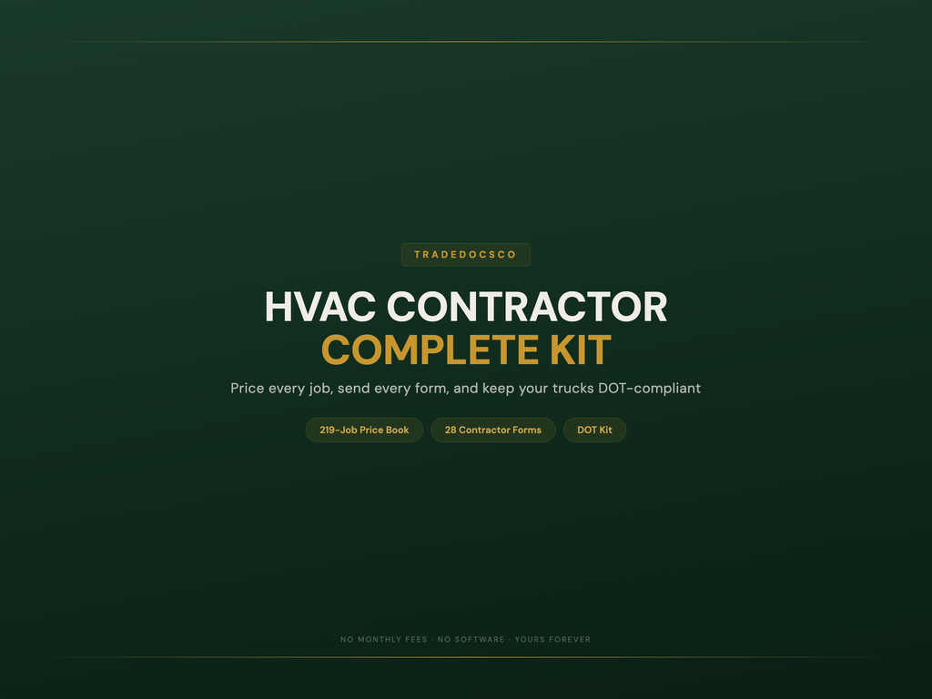 HVAC Contractor Complete Kit — product overview title card