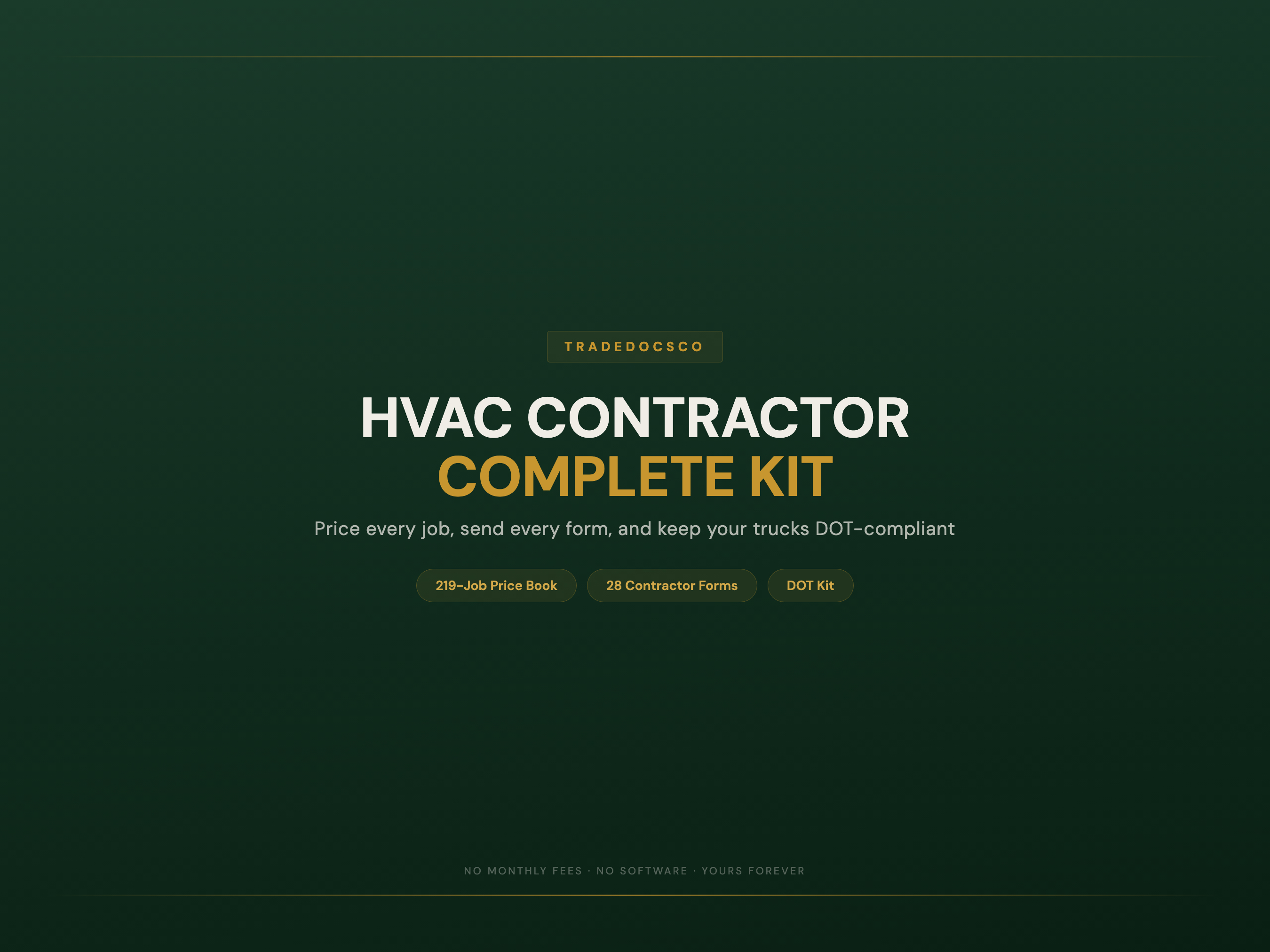 HVAC Contractor Complete Kit — product overview title card