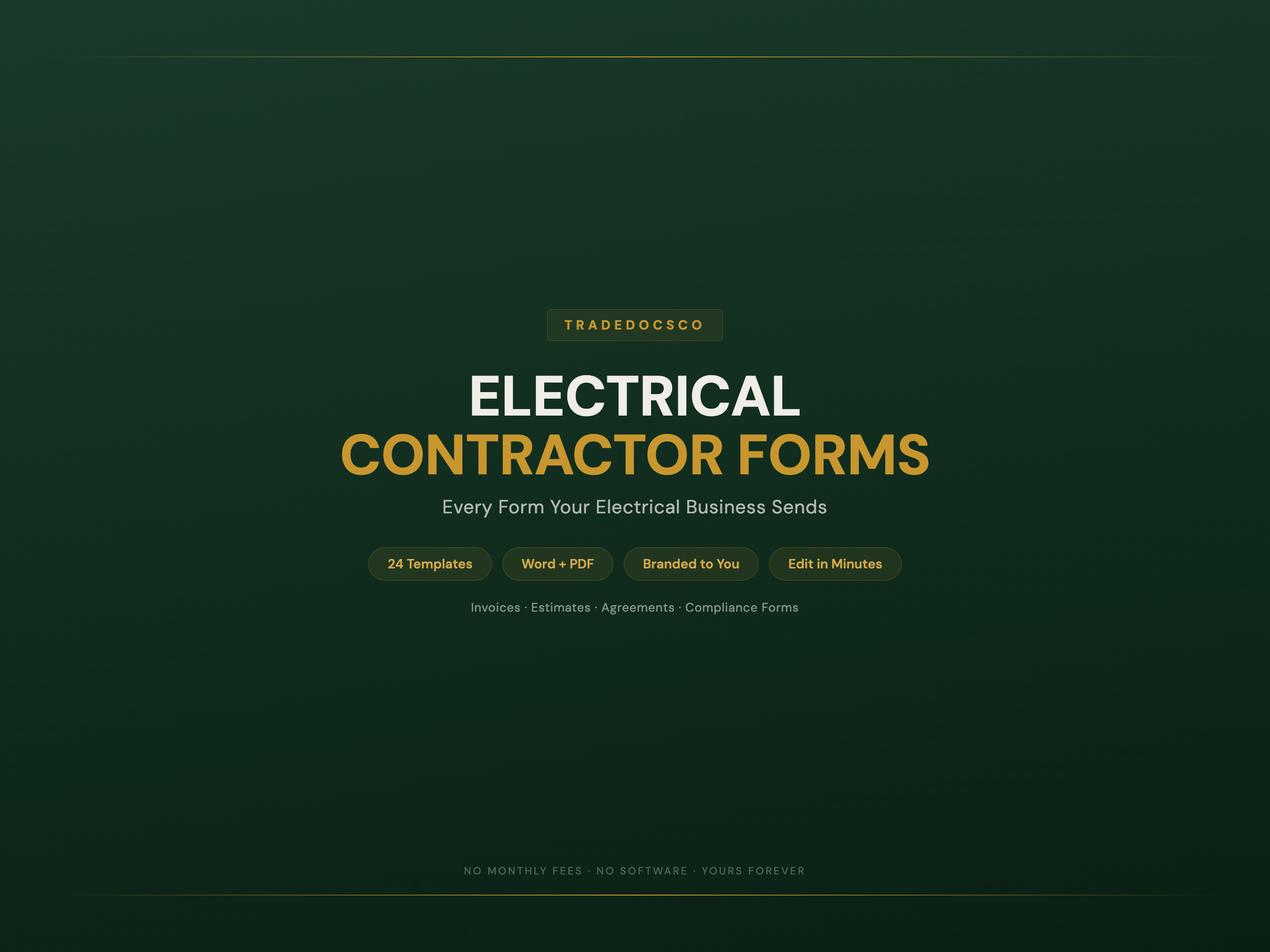 Electrical Contractor Forms — product overview title card