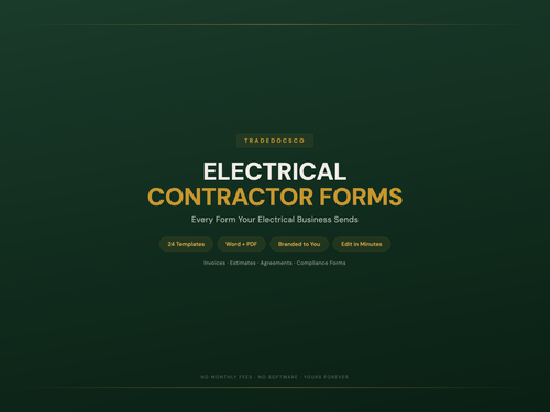 Electrical Contractor Forms — product overview title card