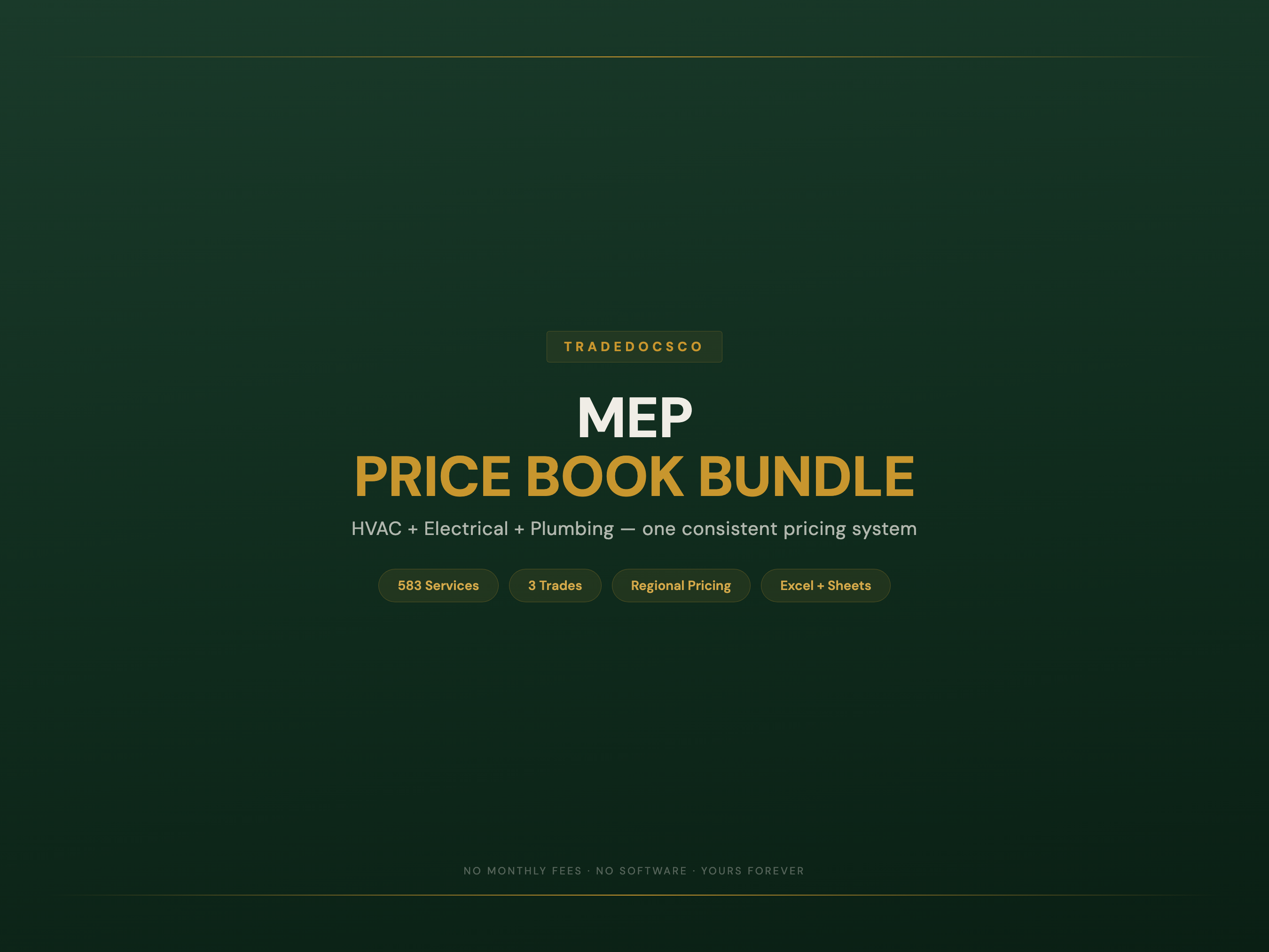 MEP Price Book Bundle — product overview title card
