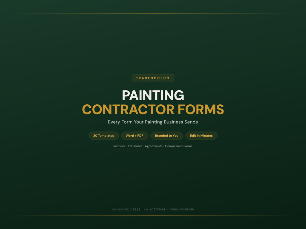 Painting Contractor Forms — product overview title card