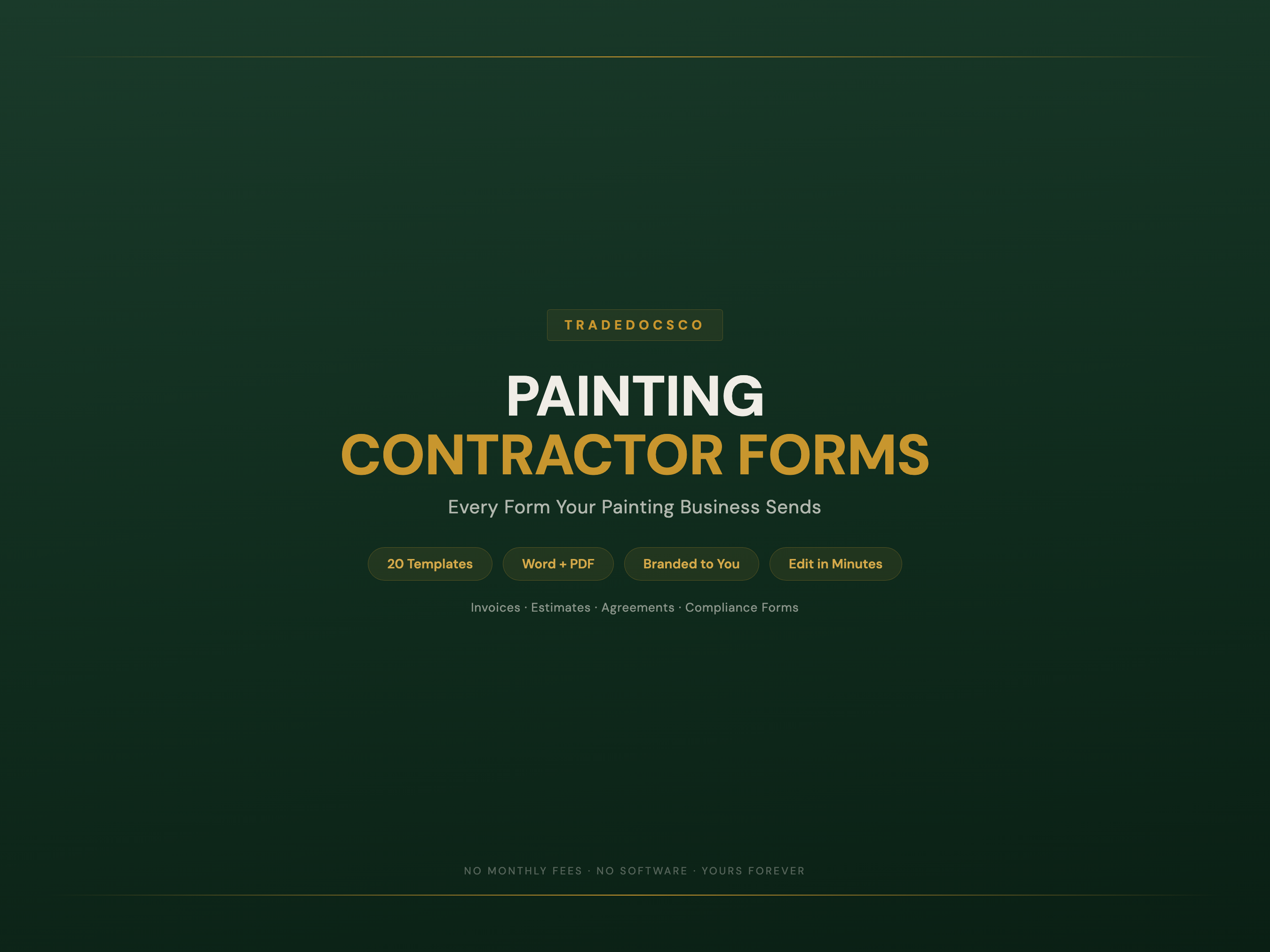Painting Contractor Forms — product overview title card
