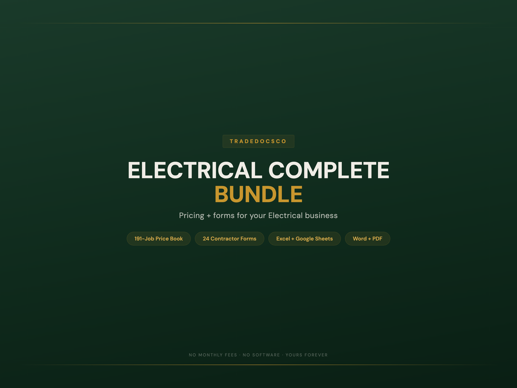 Electrical Business Bundle — product overview title card