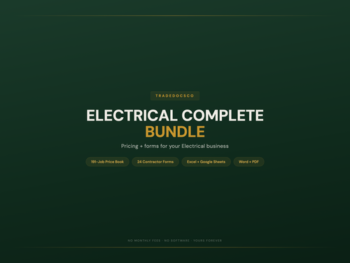 Electrical Business Bundle — product overview title card