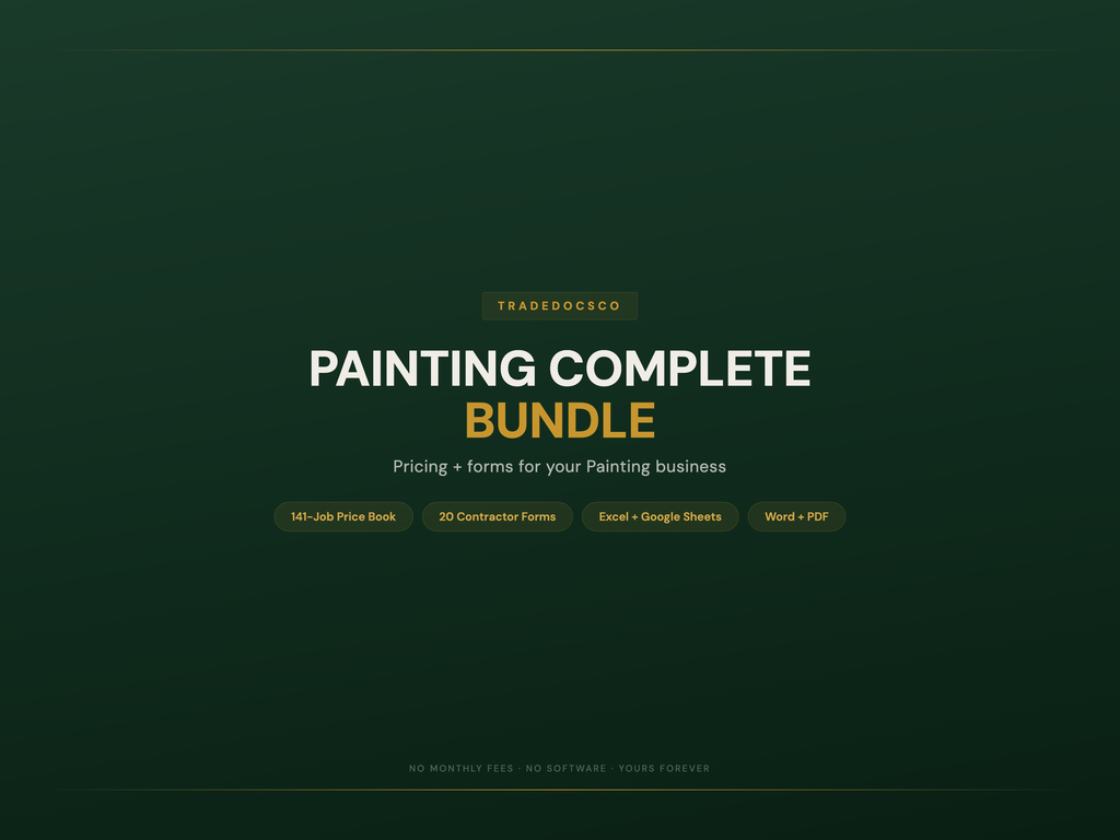 Painting Business Bundle — product overview title card