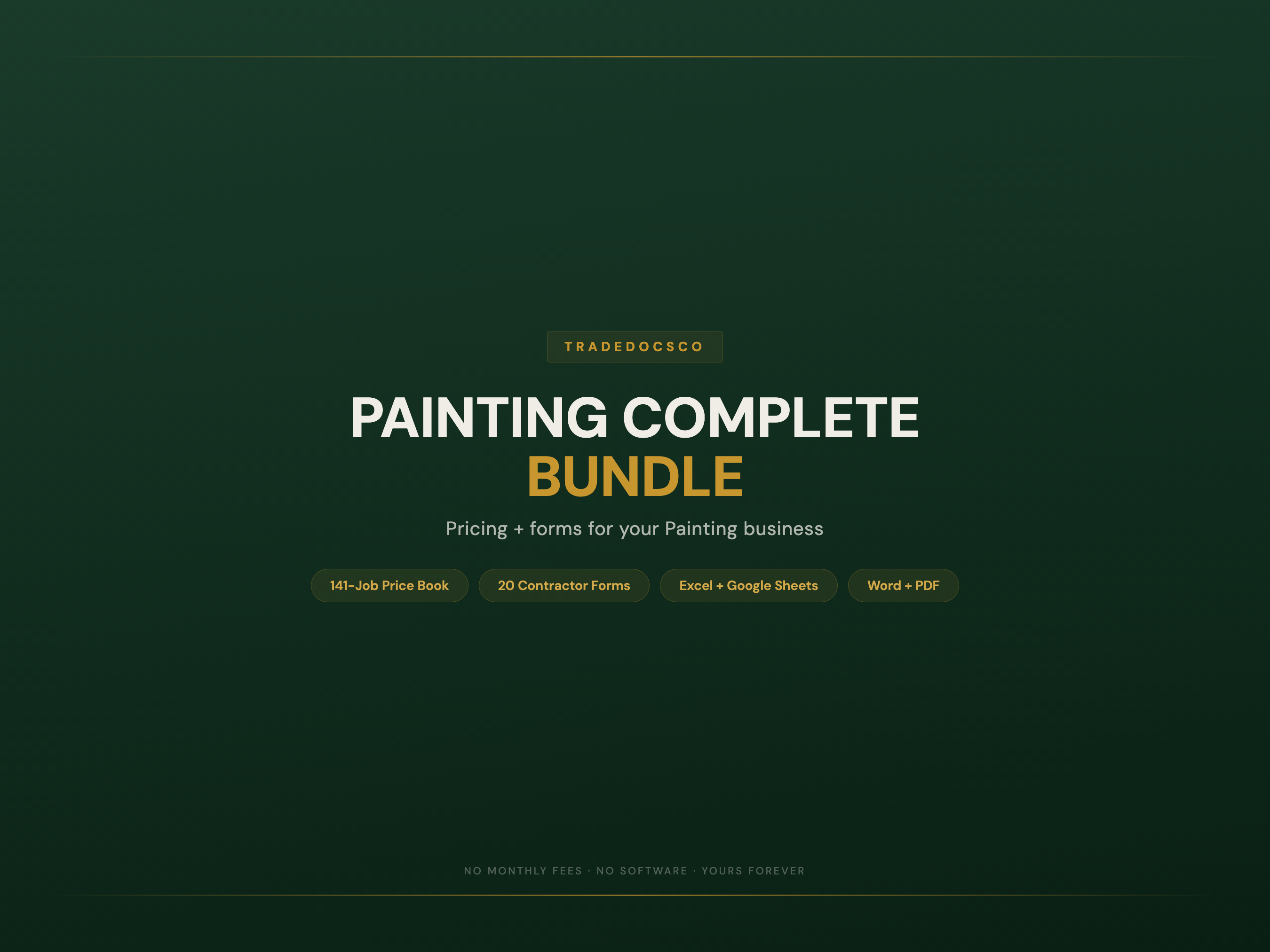Painting Business Bundle — product overview title card