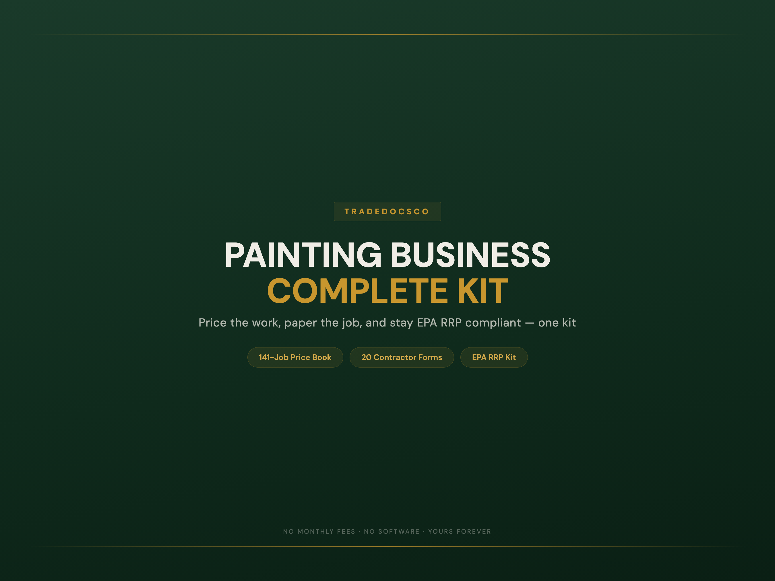 Painting Business Complete Kit — product overview title card