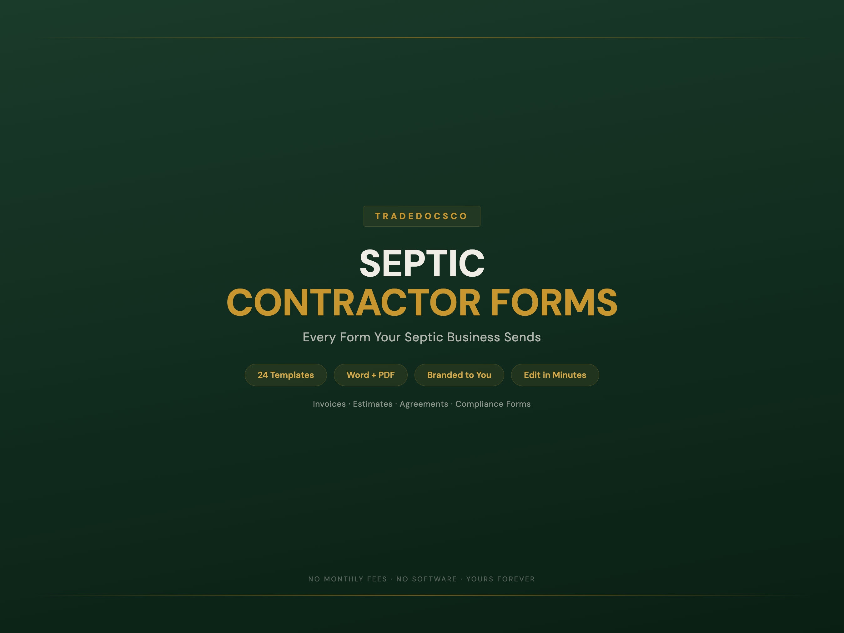 Septic Contractor Forms — product overview title card