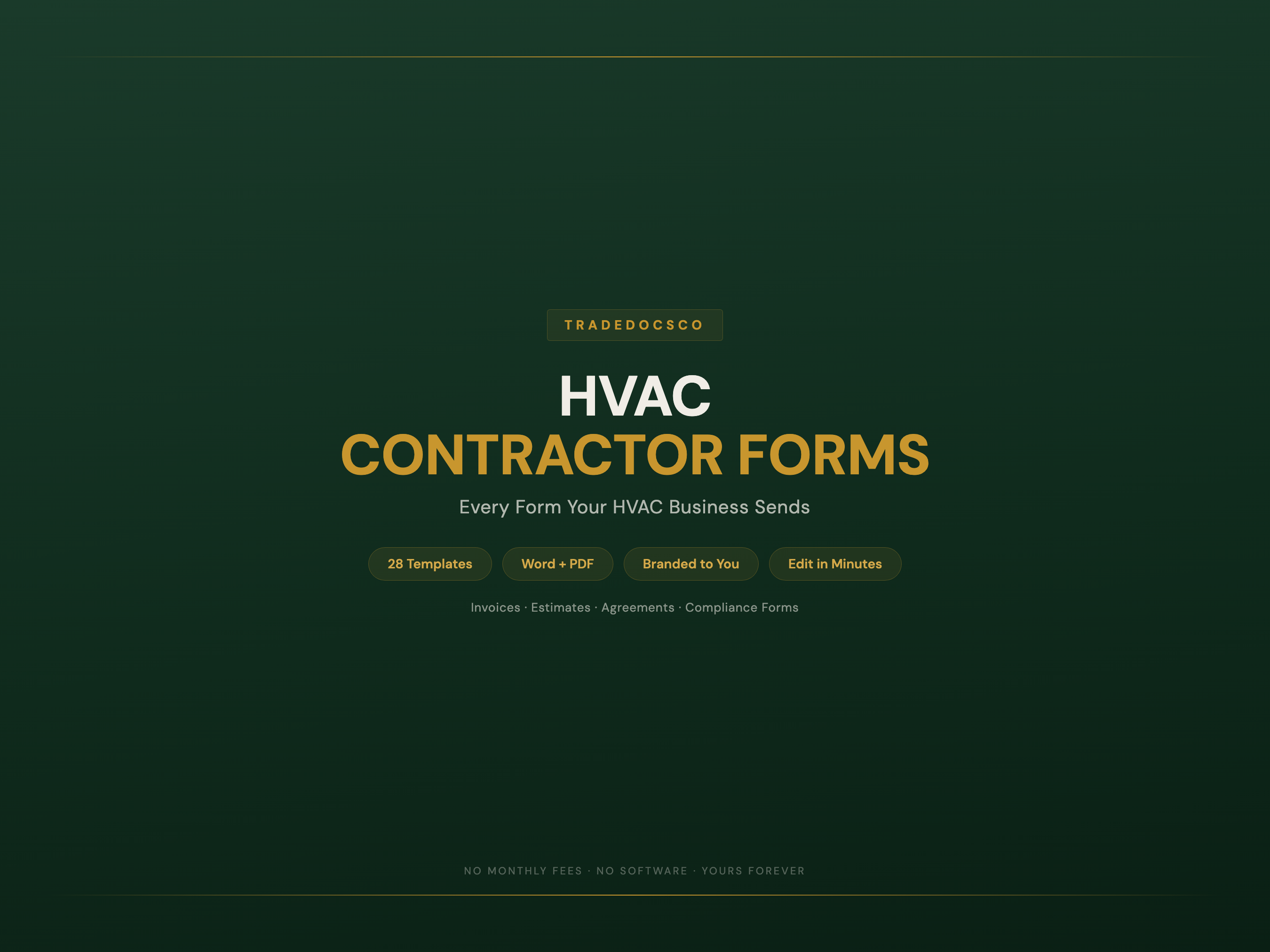 HVAC Contractor Forms — product overview title card