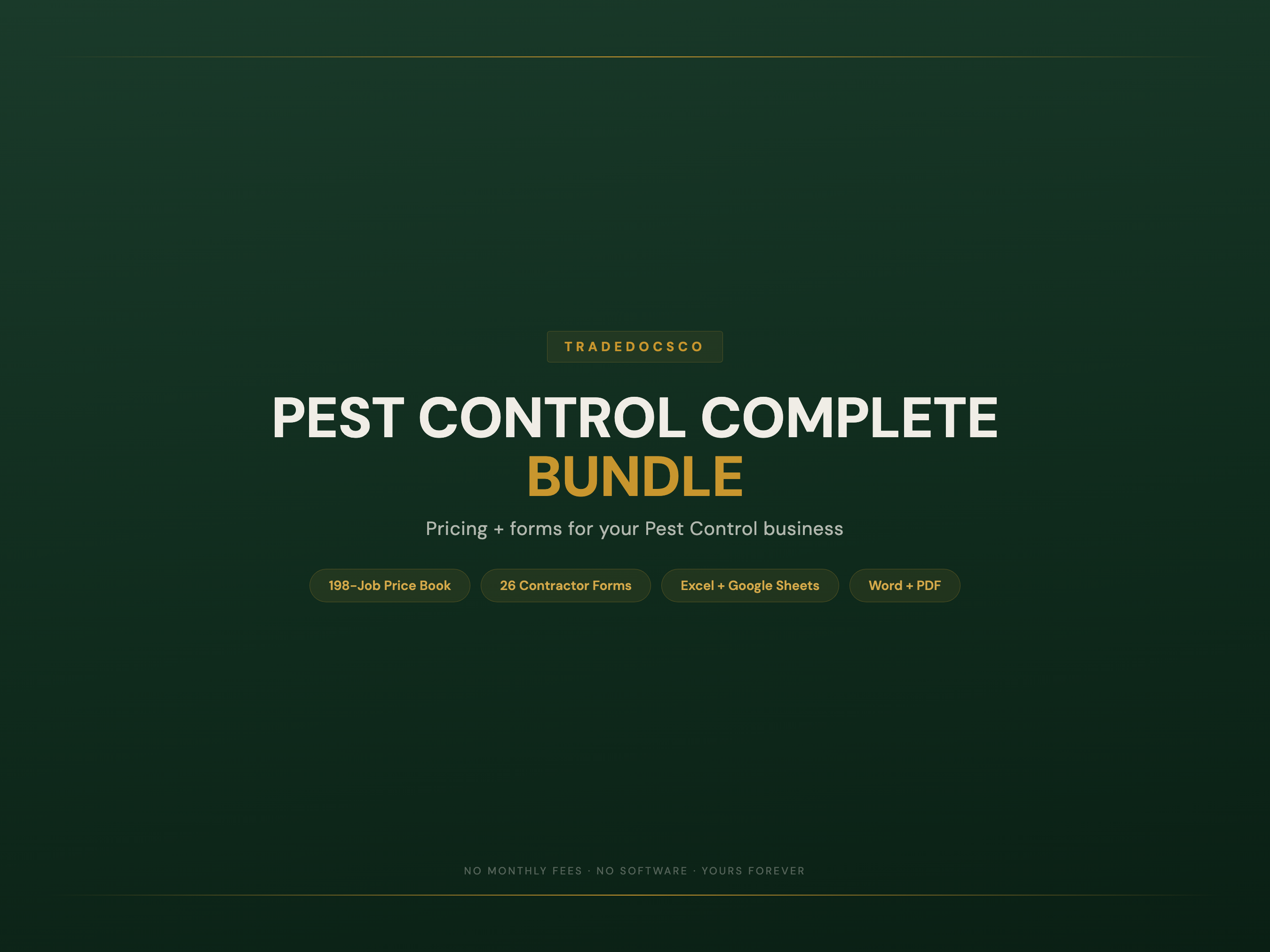 Pest Control Business Bundle — product overview title card