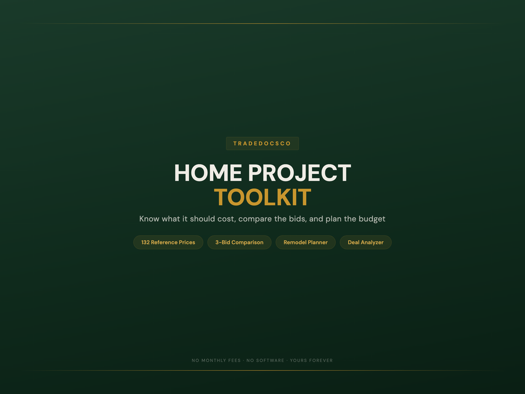 Home Project Budget Toolkit — product overview title card