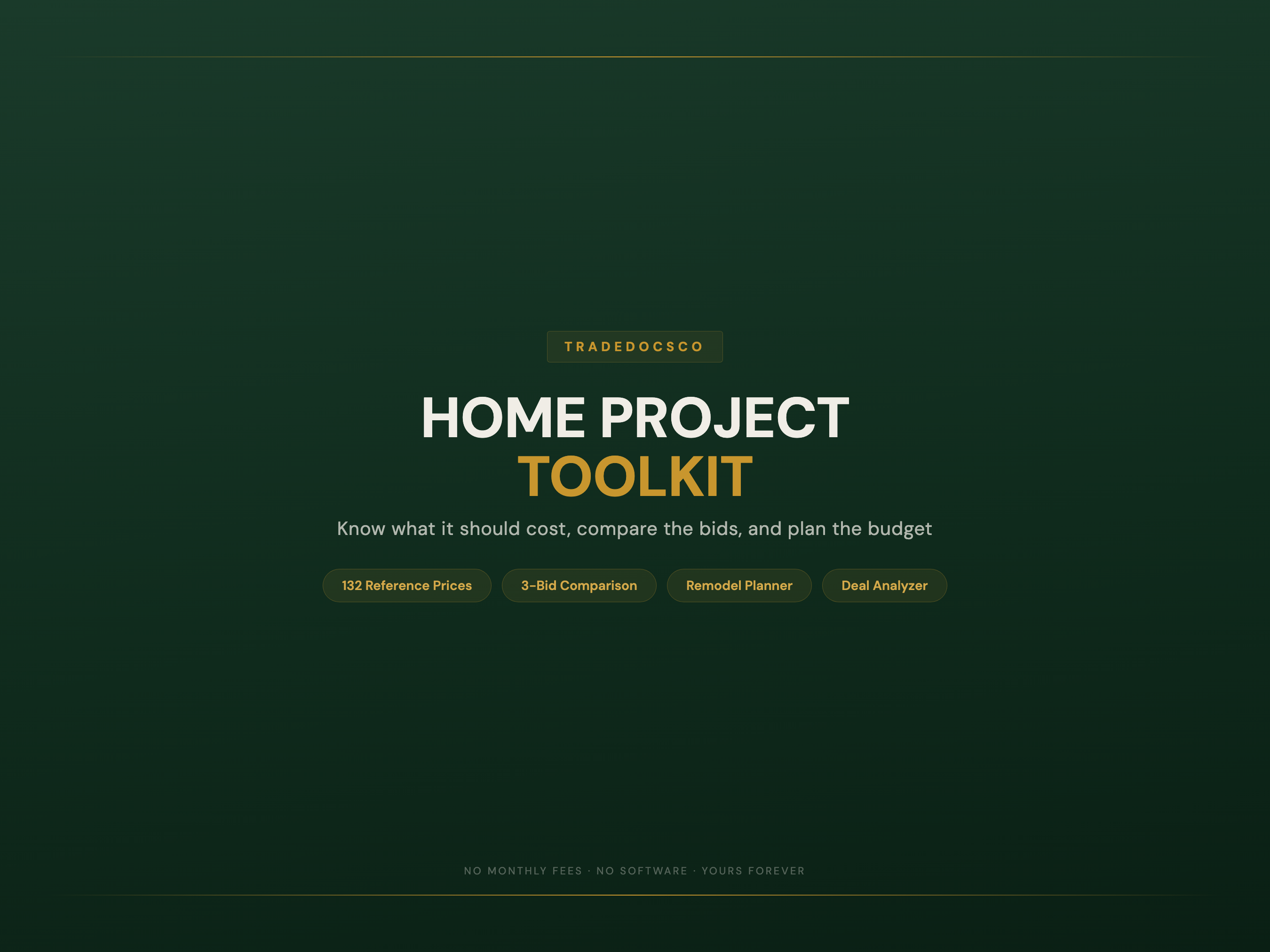 Home Project Budget Toolkit — product overview title card