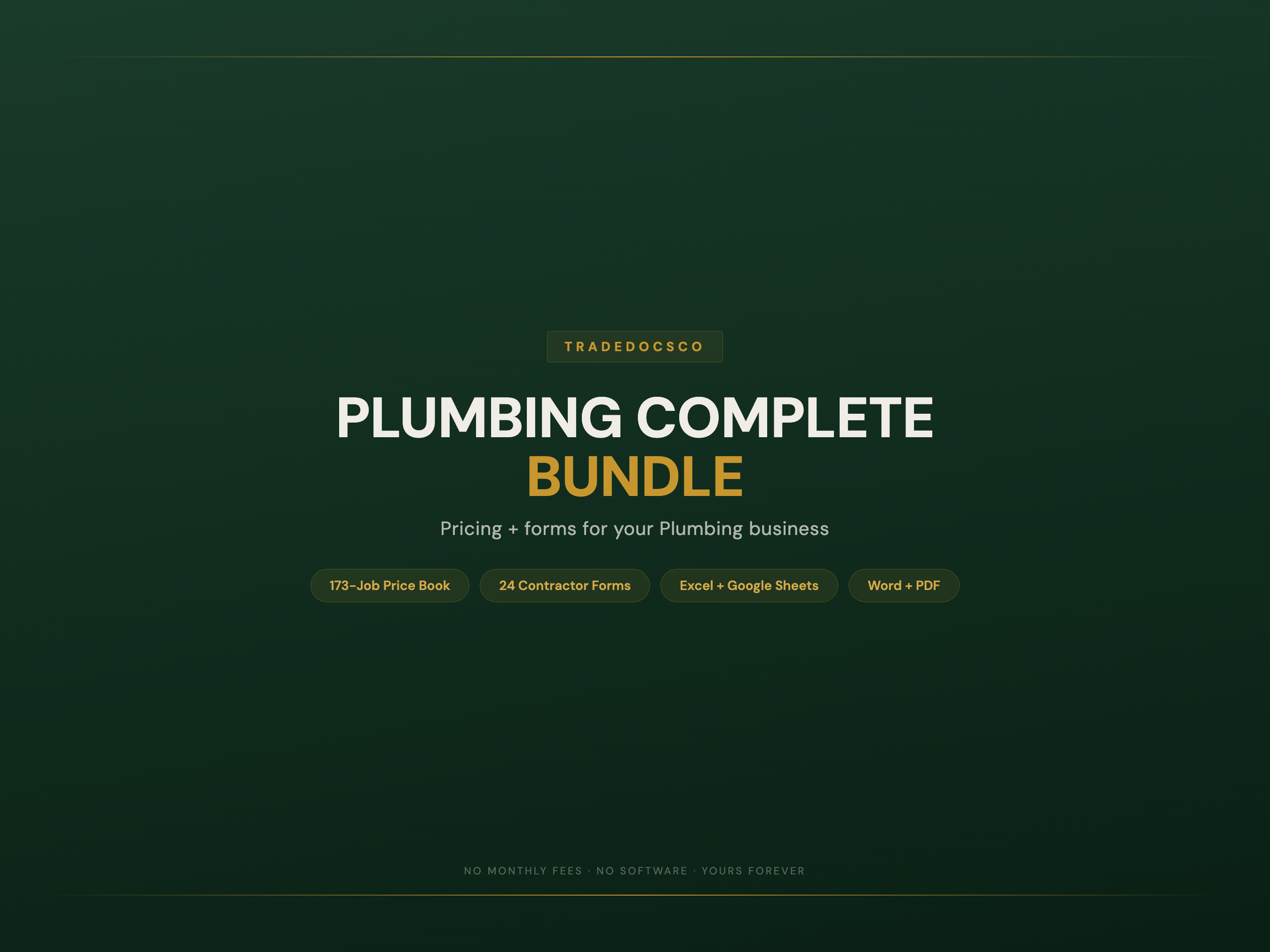 Plumbing Business Bundle — product overview title card