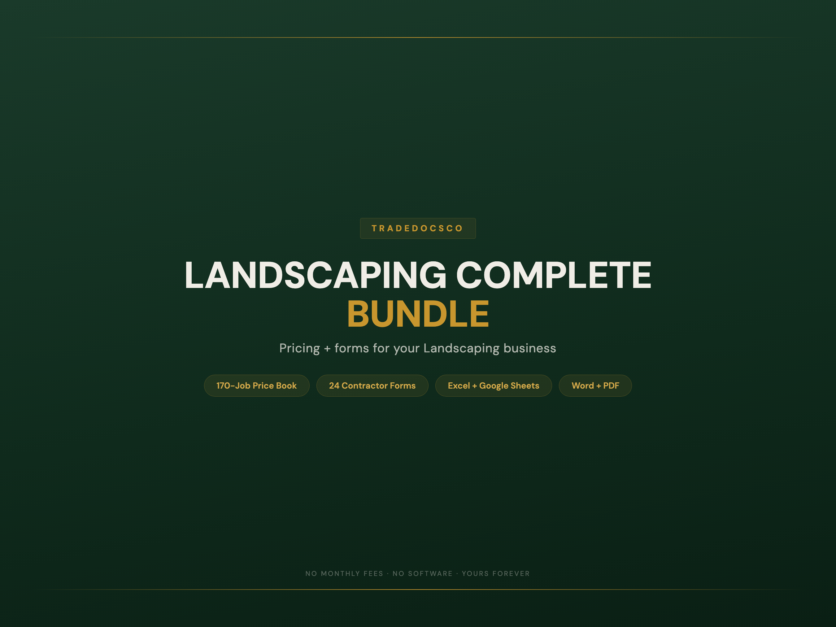 Landscaping Business Bundle — product overview title card