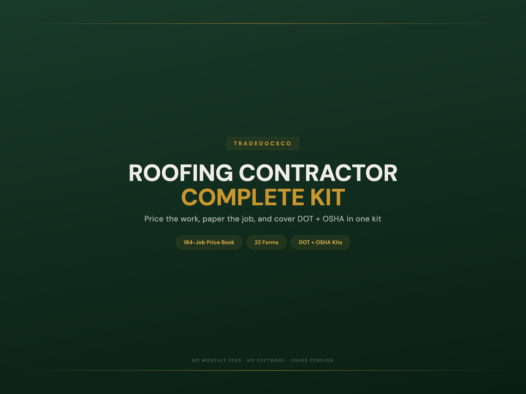 Roofing Contractor Complete Kit — product overview title card
