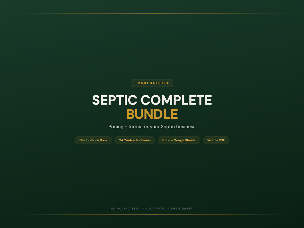 Septic Business Bundle — product overview title card