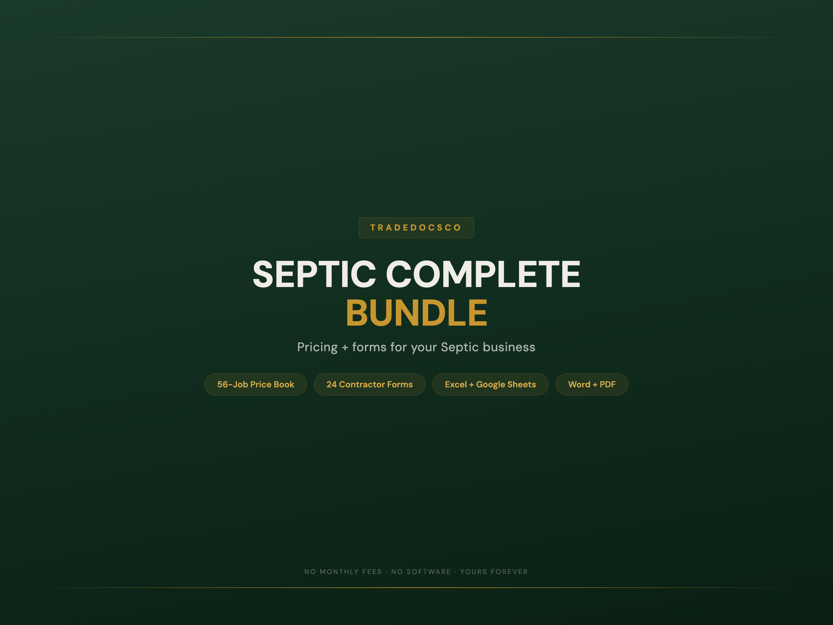 Septic Business Bundle — product overview title card