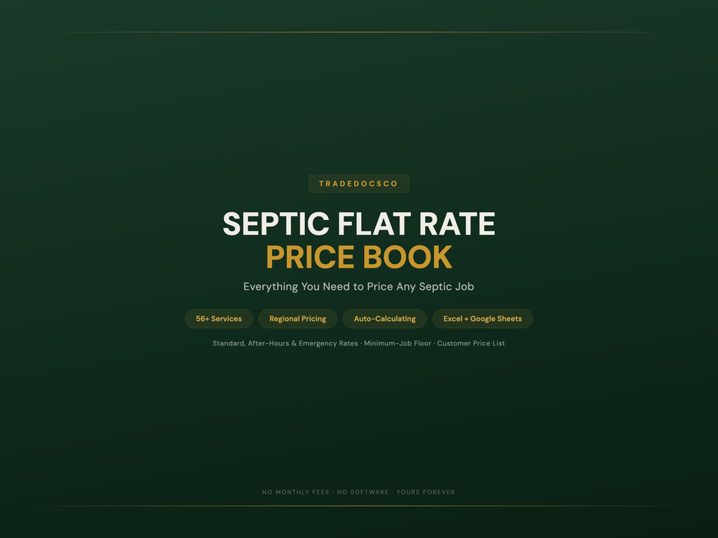 Septic Flat Rate Price Book — product overview title card