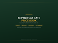 Septic Flat Rate Price Book — product overview title card