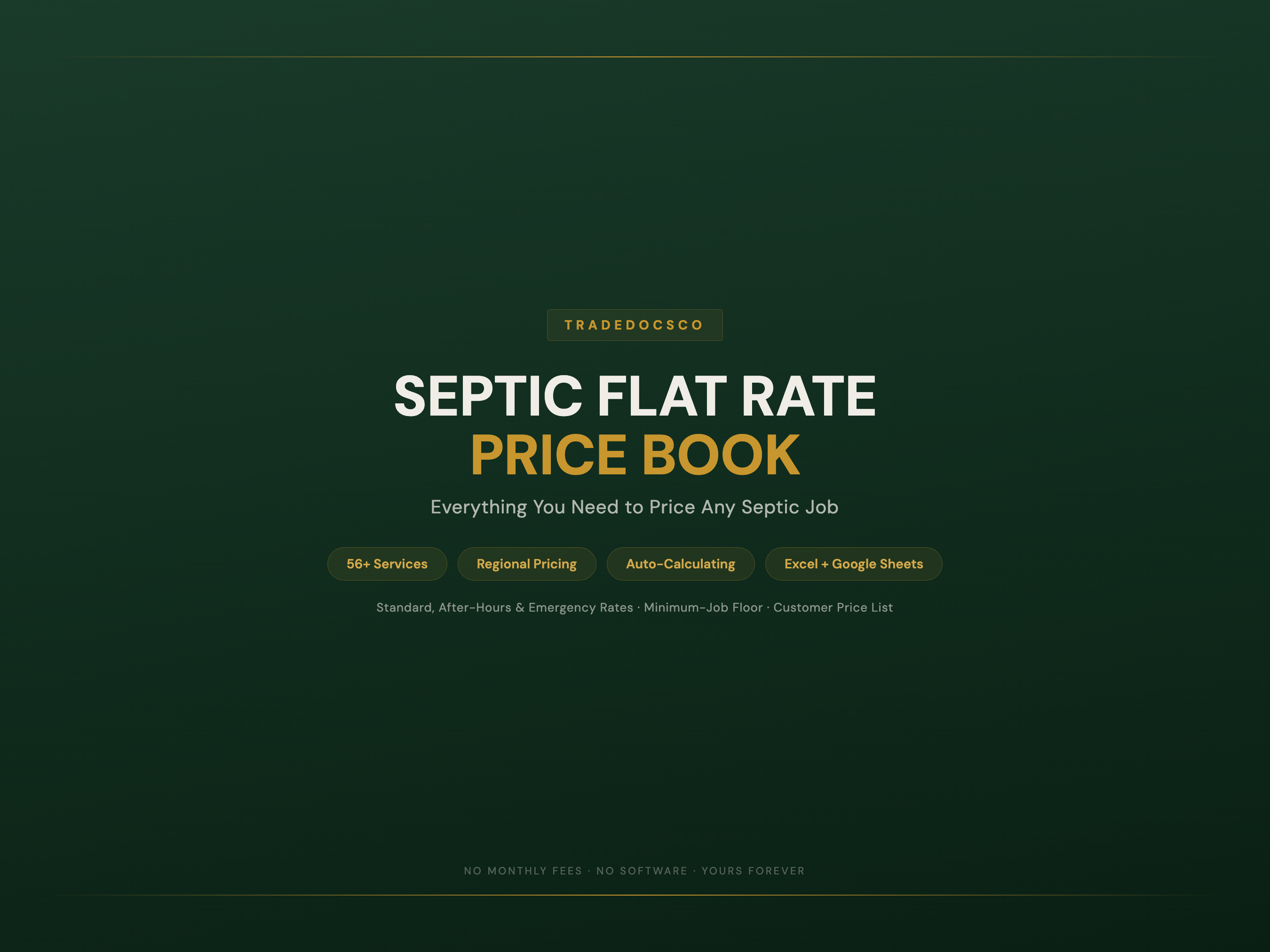 Septic Flat Rate Price Book — product overview title card