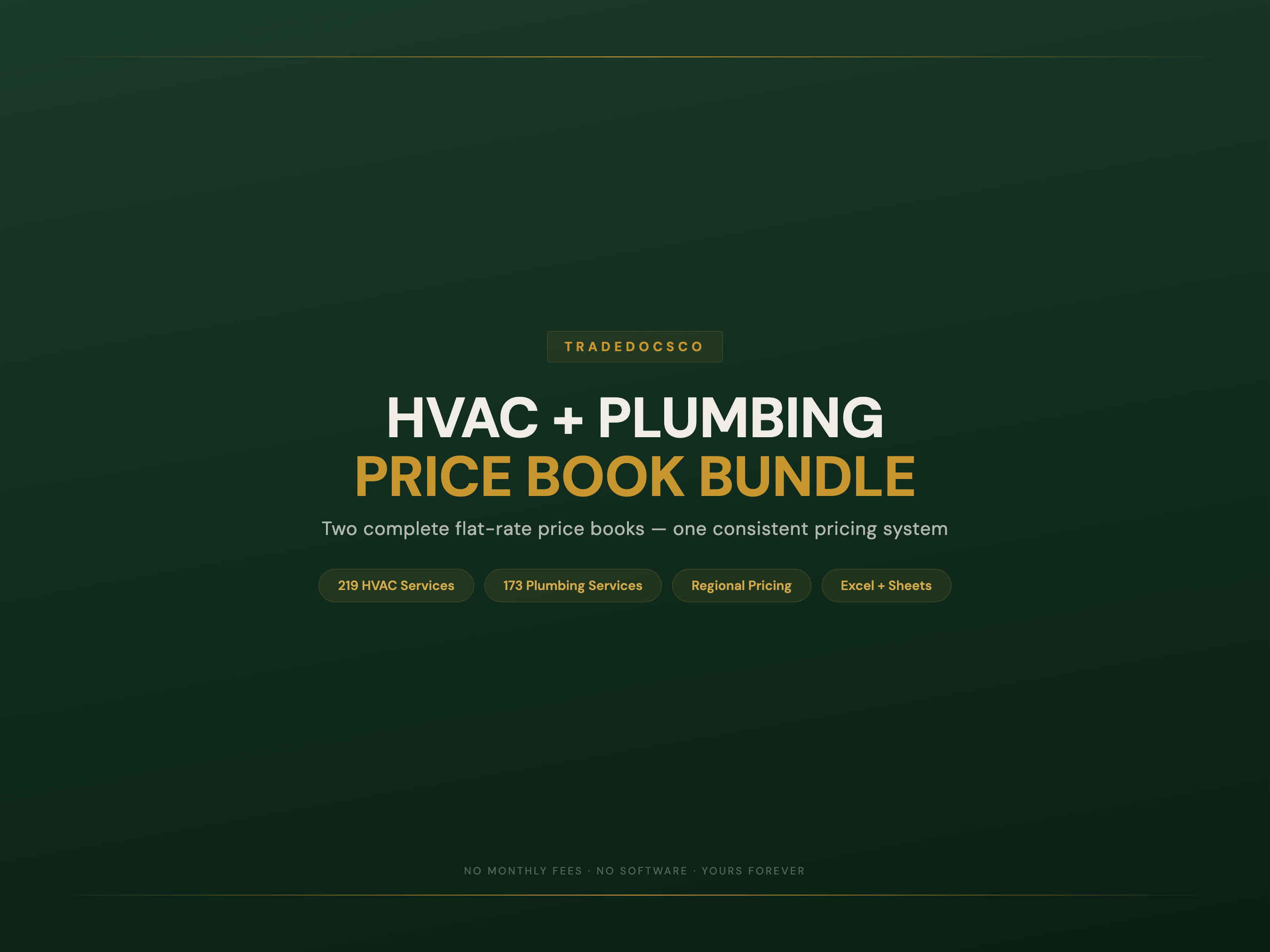 HVAC + Plumbing Price Book Bundle — product overview title card