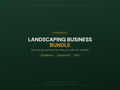 Landscaping Business Bundle — product overview title card