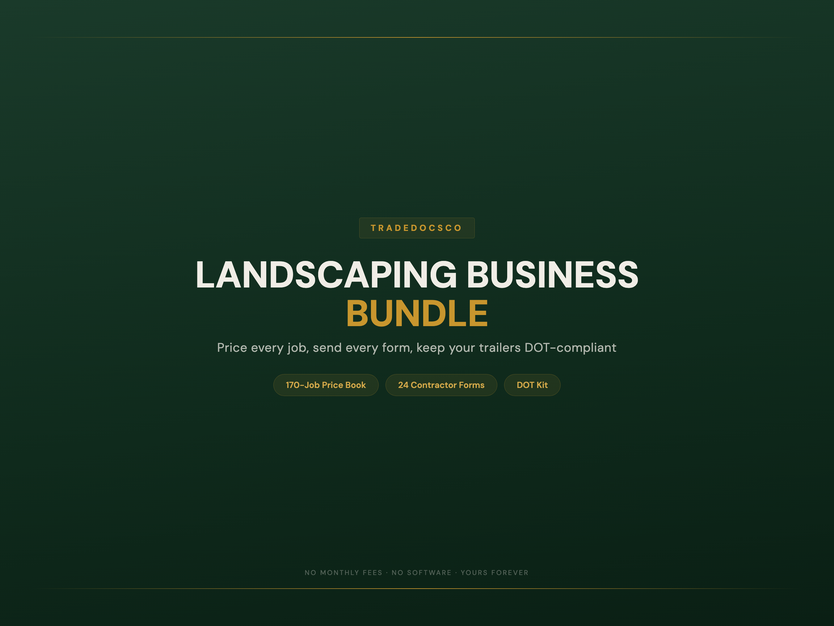 Landscaping Business Bundle — product overview title card