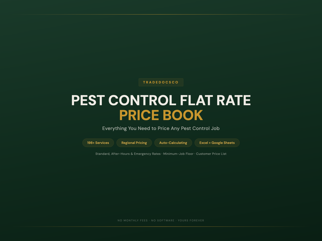 Pest Control Flat Rate Price Book — product overview title card
