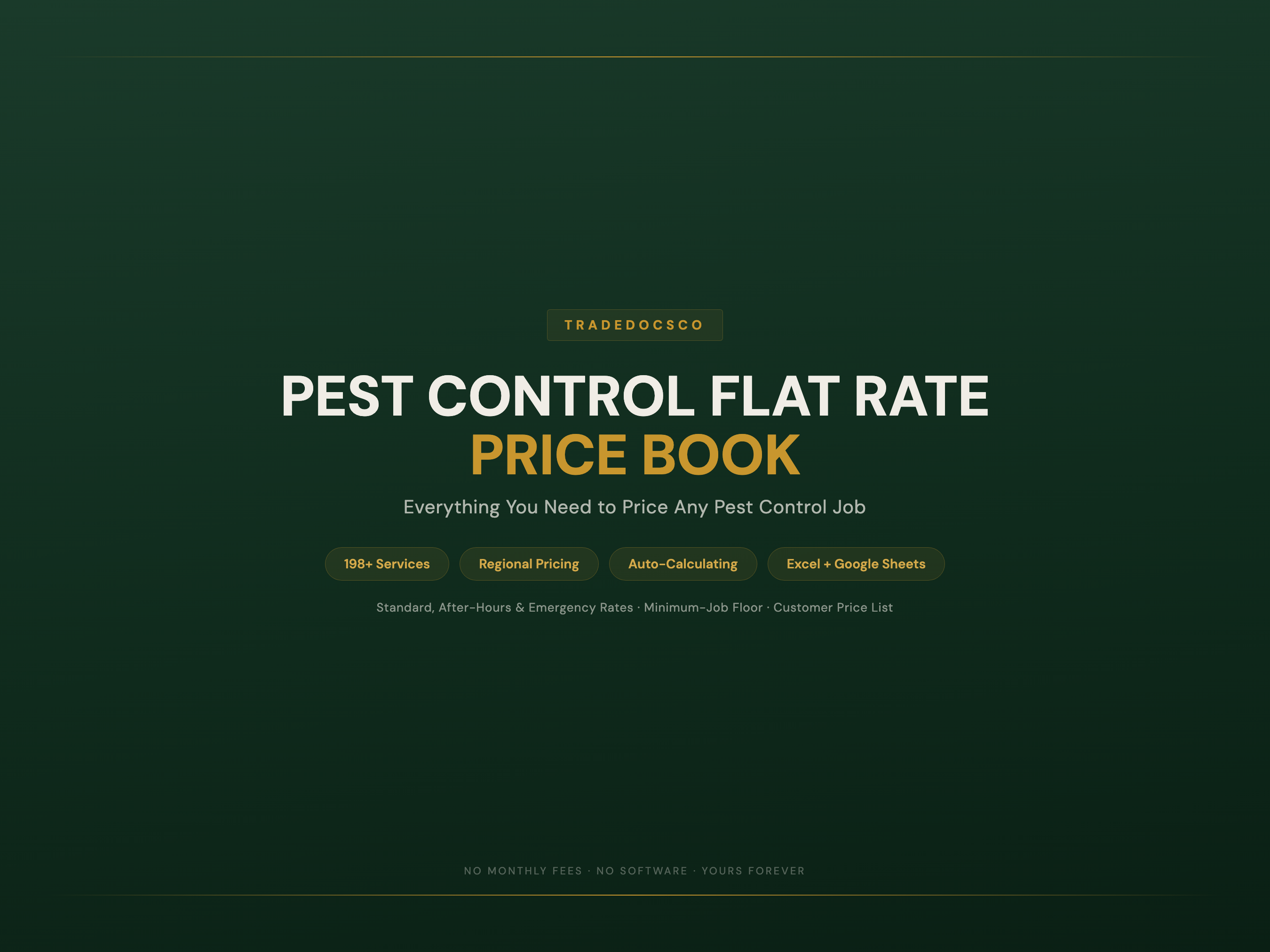Pest Control Flat Rate Price Book — product overview title card