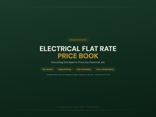 Electrical Flat Rate Price Book — product overview title card