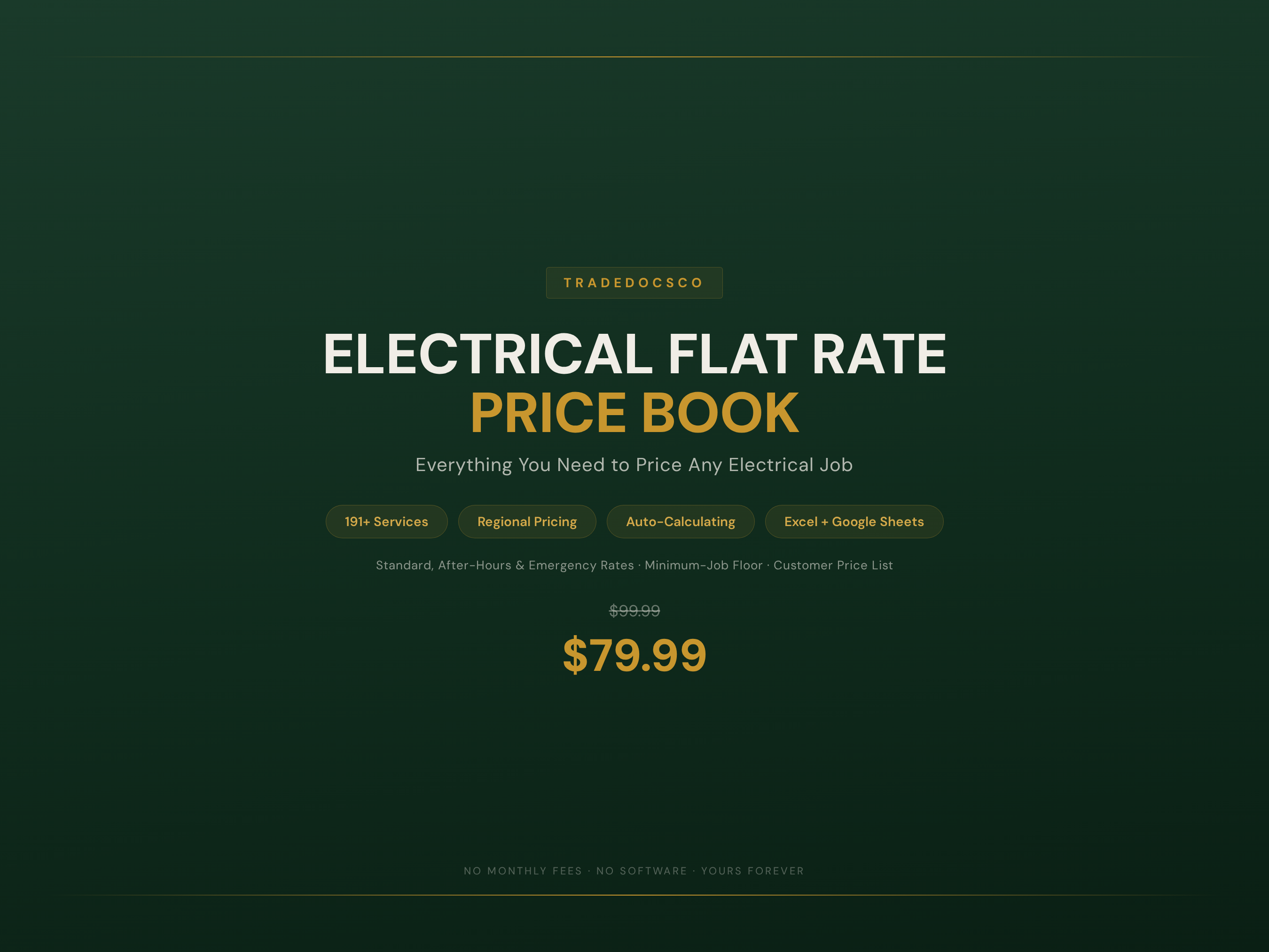 MEP Price Book Bundle — Electrical flat-rate price book member product