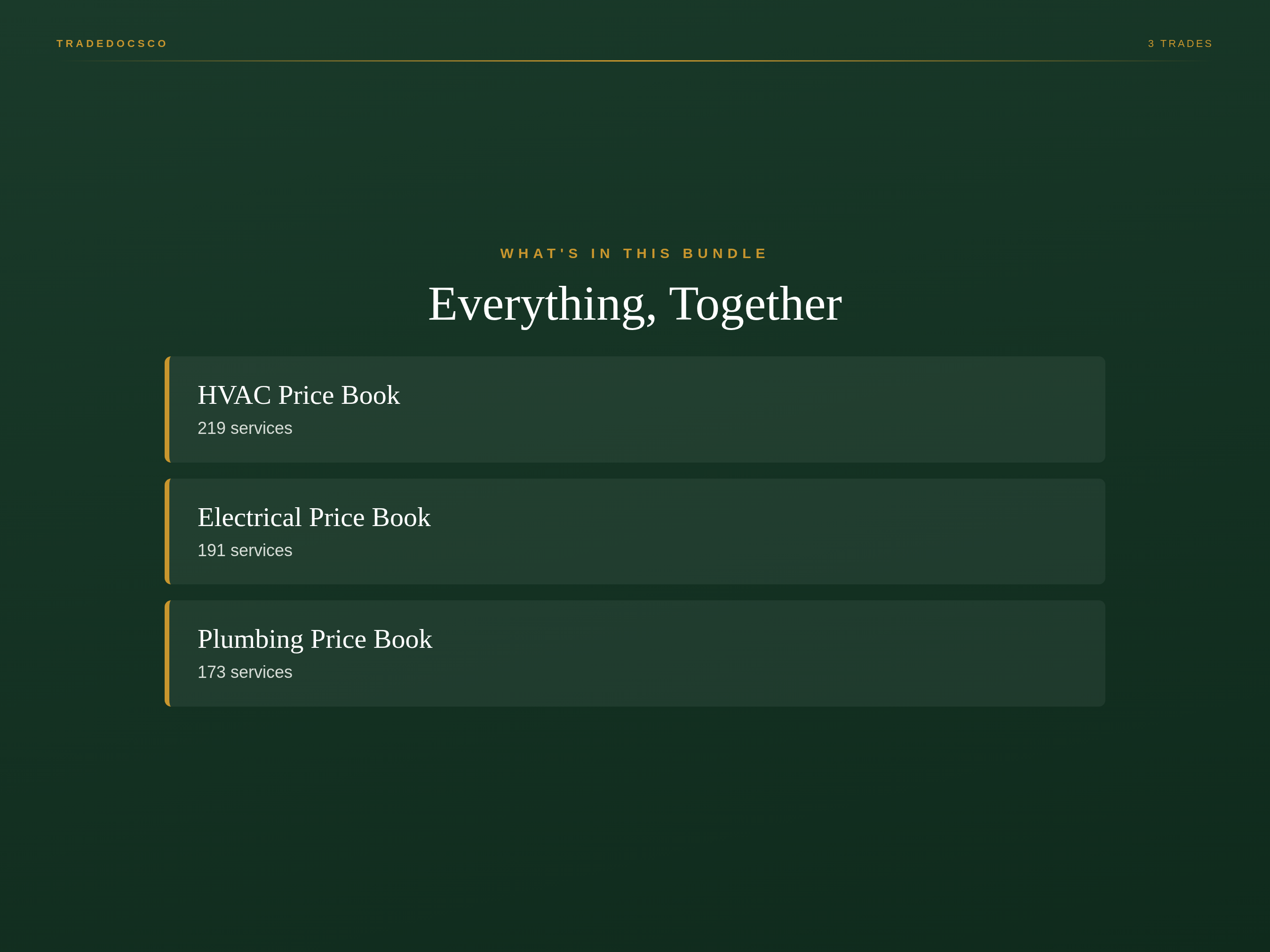 MEP Price Book Bundle — included files and features