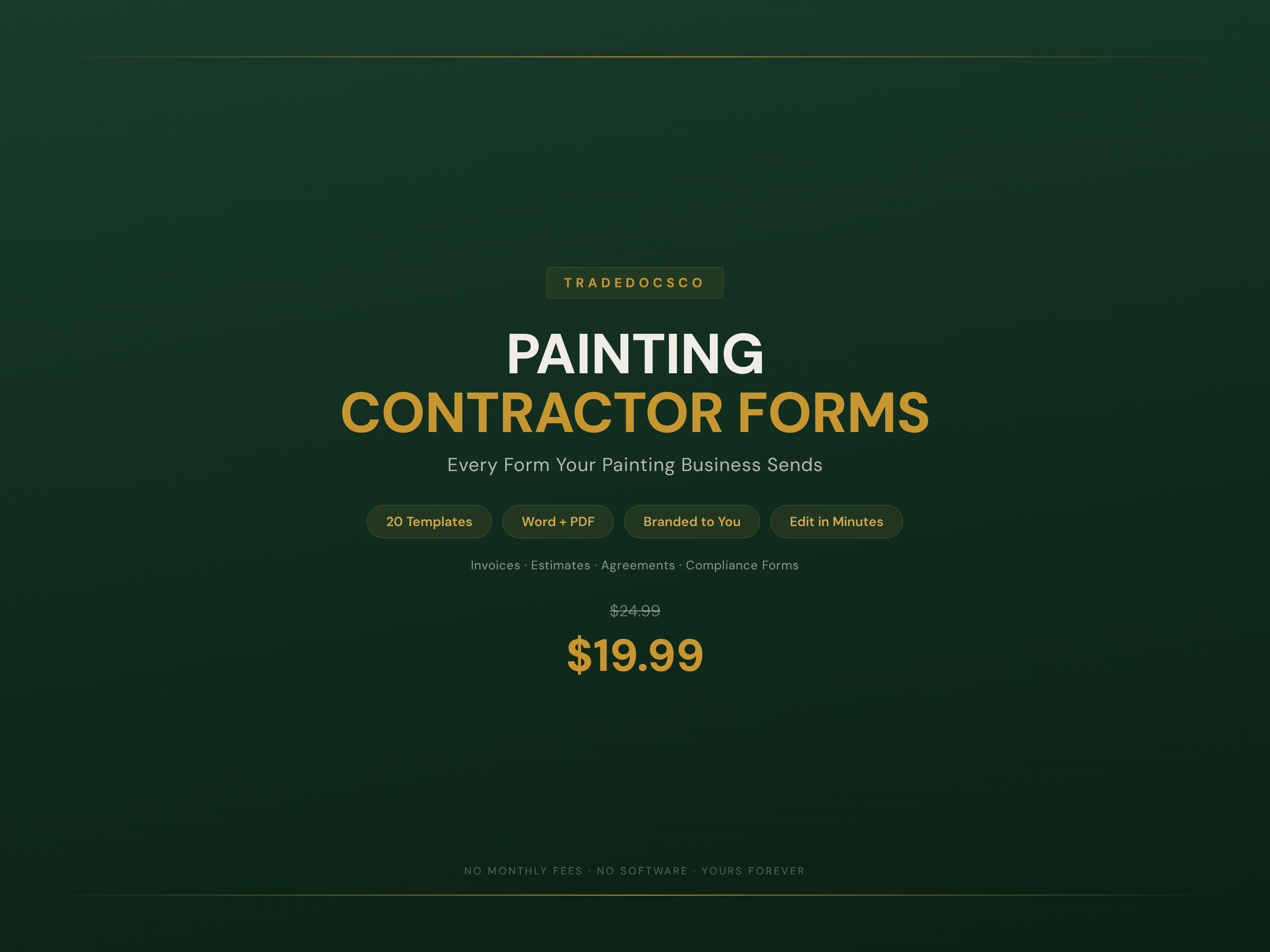 Painting Business Bundle — Painting contractor forms member product