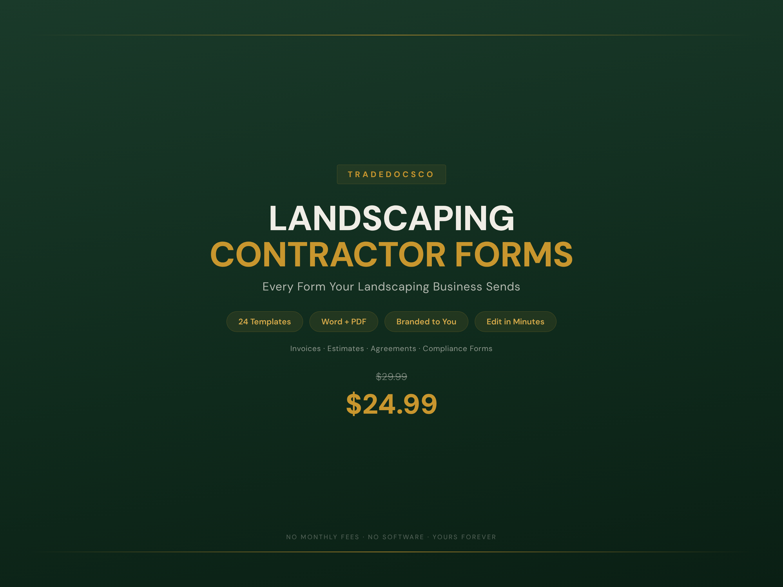 Landscaping Business Bundle — Landscaping contractor forms member product
