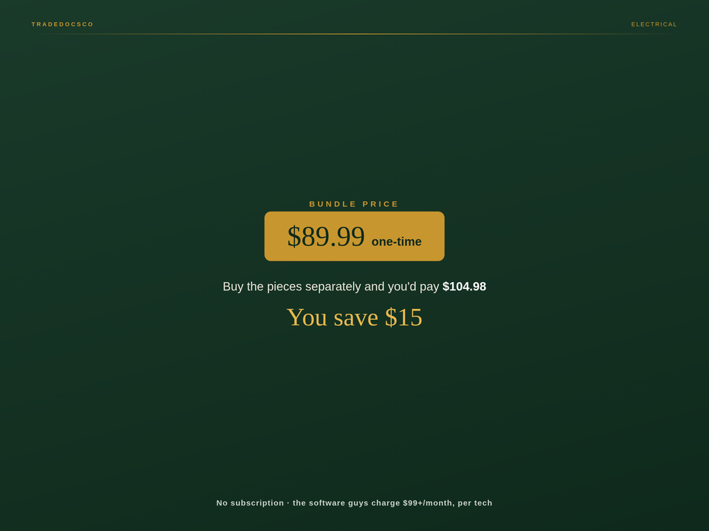Electrical Business Bundle — bundle contents and savings