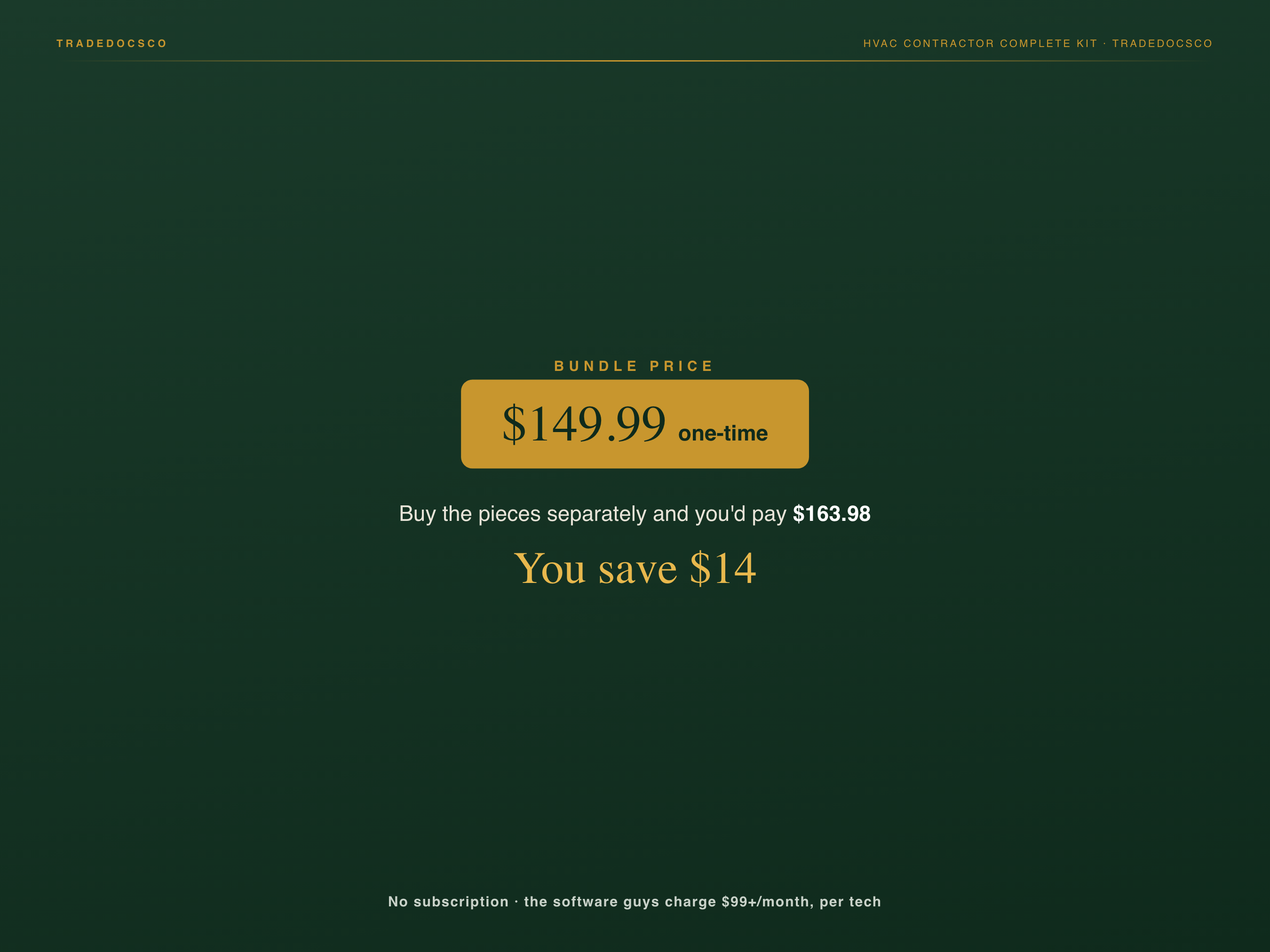 HVAC Contractor Complete Kit — bundle contents and savings