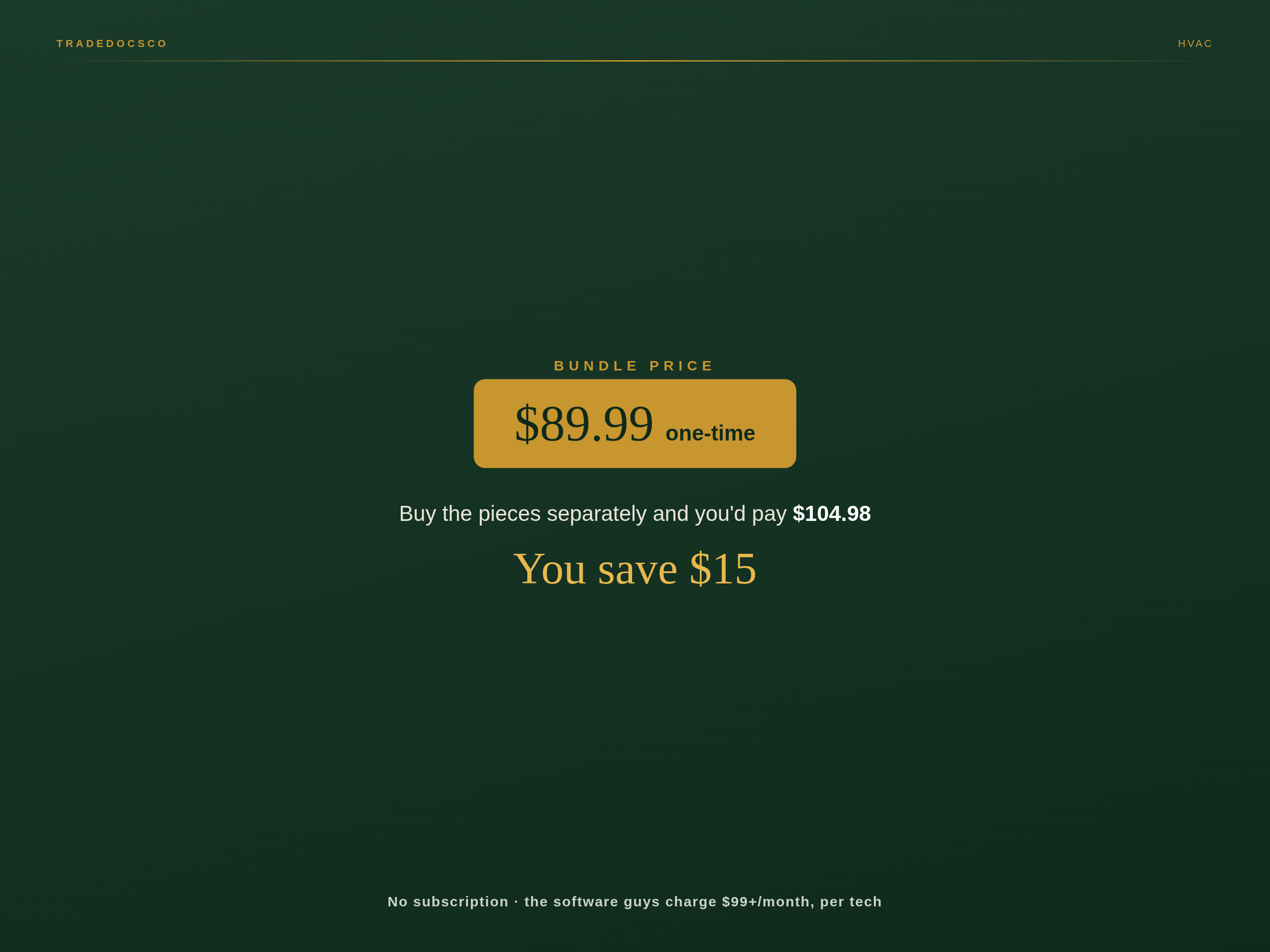 HVAC Business Bundle — bundle contents and savings